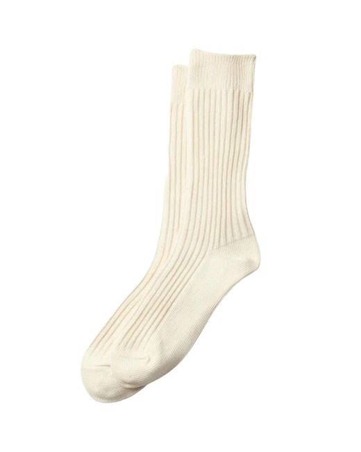 RoToTo Socks Natural Daily 3 Pack Ribbed Crew Socks for men