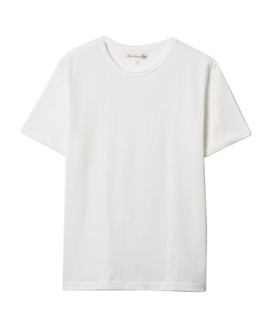 Merz B. Schwanen White 215 Loopwheeled T-shirt for men