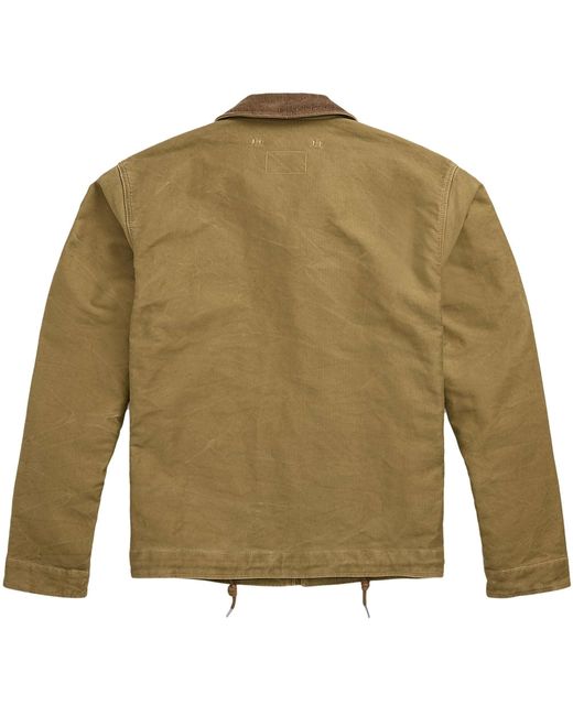RRL Green Corduroy-Collar Cotton Deck Jacket for men