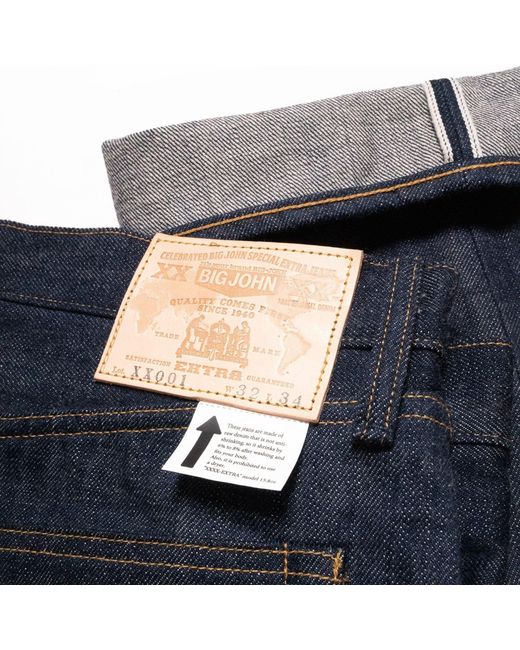 Big John Denim Blue Xx002 Extra Slim Straight Jeans for men