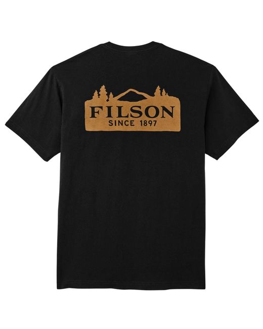 Filson Black Scenic Graphic T-Shirt for men