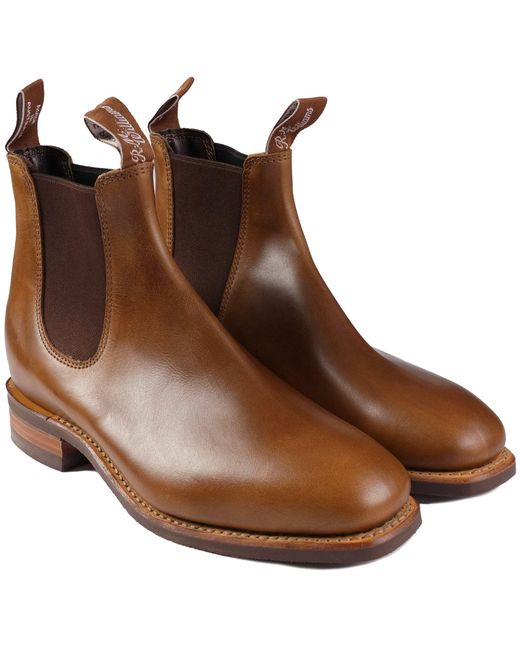 R.M.Williams Brown Comfort Craftsman Pull Up Leather Boot for men