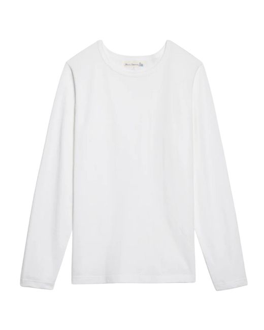 Merz B. Schwanen White 1950Sls Loopwheeled Classic Fit Lightweight Longsleeve for men