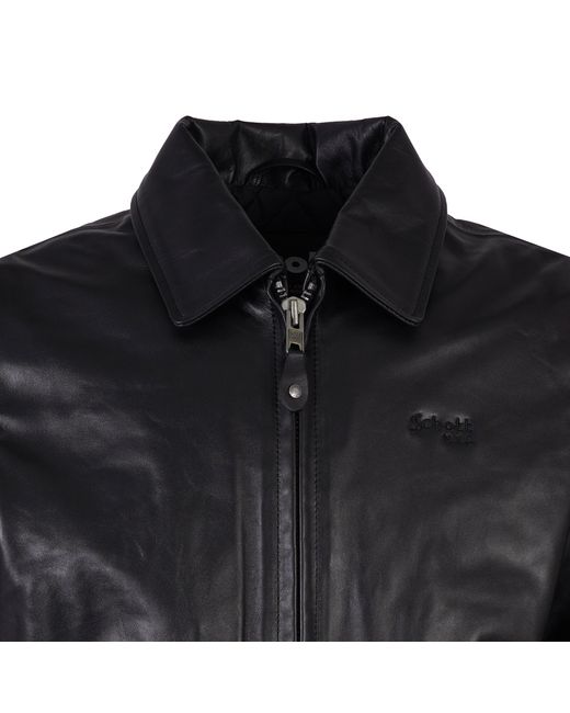Schott Nyc Black Leather Jacket for men