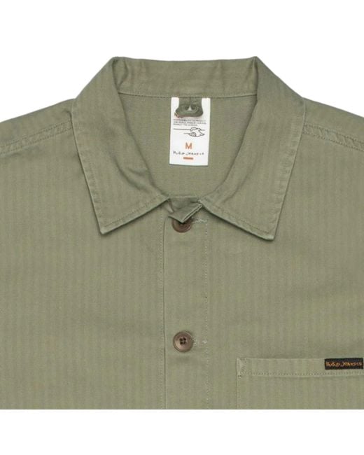 Nudie Jeans Green Buddy Chore Jacket for men