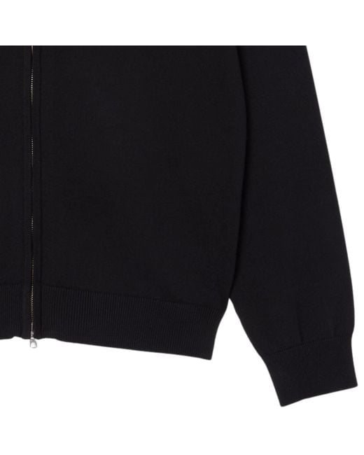 Lacoste Black Zipped Sweater for men