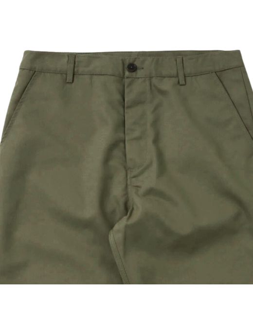 Universal Works Green Military Chinos for men