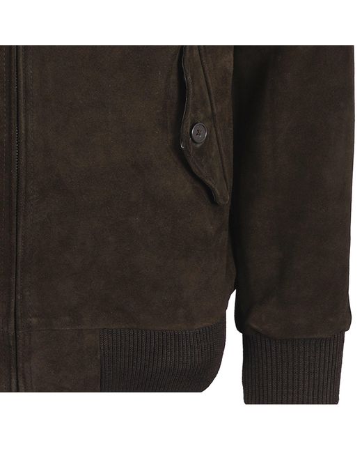 real hoxton Black Suede Harrington Jacket for men