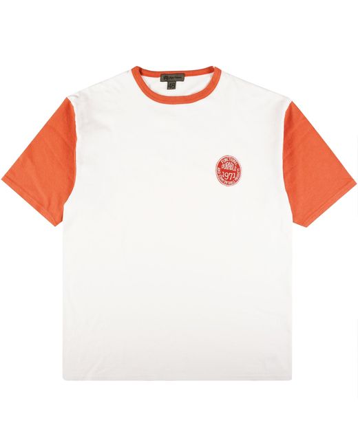 Nigel Cabourn White Baseball T-Shirt for men