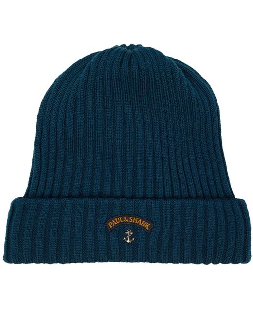 Paul & Shark Blue Beanie Hat for men