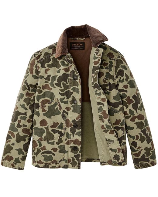 Filson Green Canvas Outfitter Jacket for men
