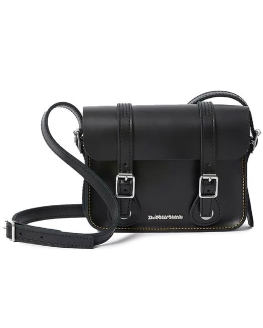 Dr. Martens Black 7 Inch Leather Crossbody Bag for men