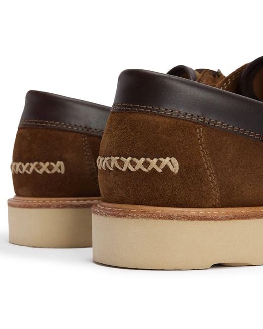 Barbour Brown Murtun Moccasin Shoes for men