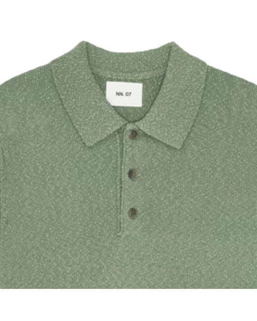NN07 Green Randy Boucle Yarn Polo for men