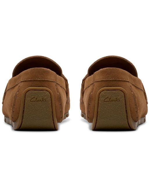 Clarks Brown Corsley Bar Loafers for men