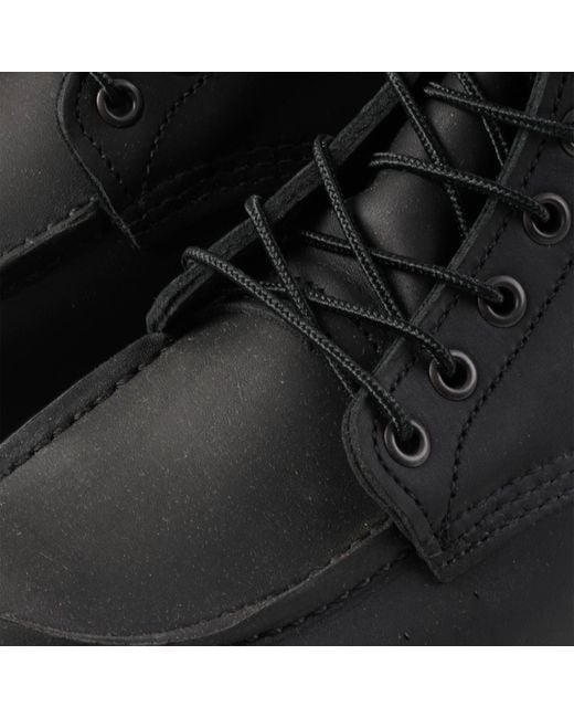 Red Wing Black Classic Moc Toe Boots for men