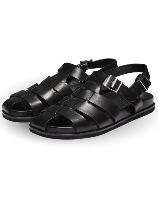 GRENSON Black Quinton Sandals for men