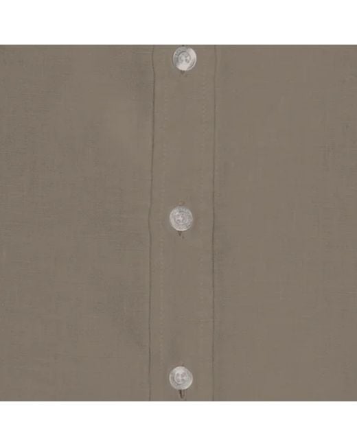 COLORFUL STANDARD Brown Linen Short Sleeve Shirt for men