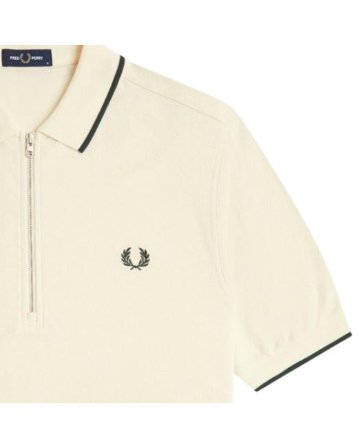 Fred Perry Natural Crepe Pique Polo Shirt for men