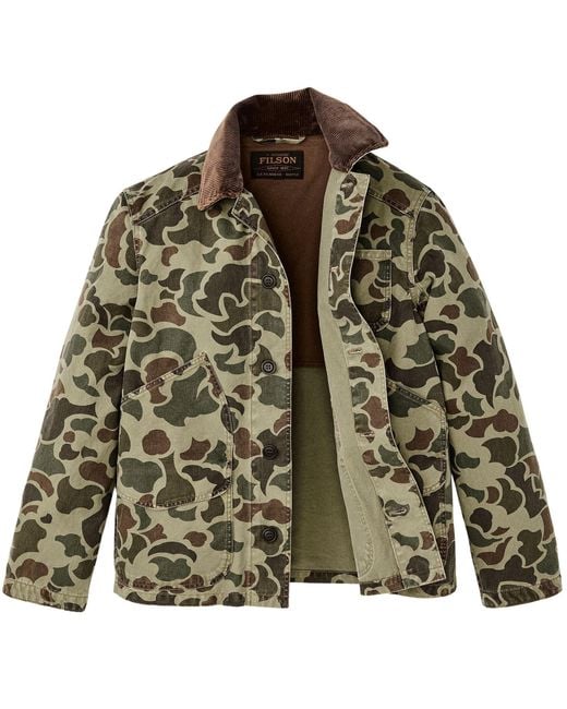 Filson Green Canvas Outfitter Jacket for men