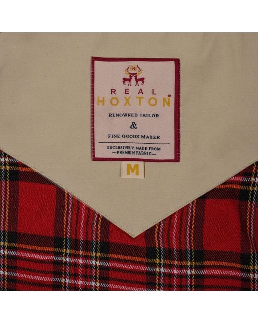 real hoxton Natural Harrington Jacket for men