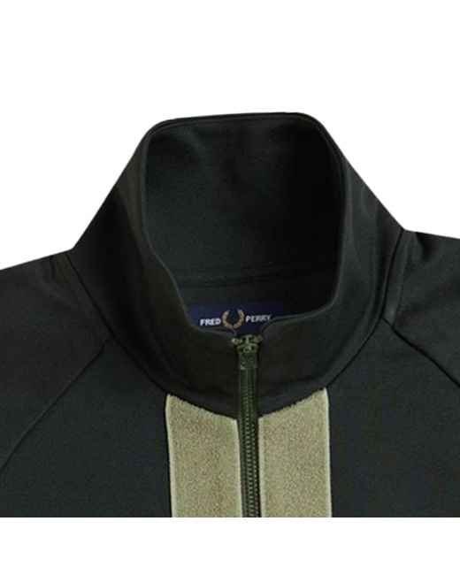 Fred Perry Black Chenille Tape Track Jacket for men