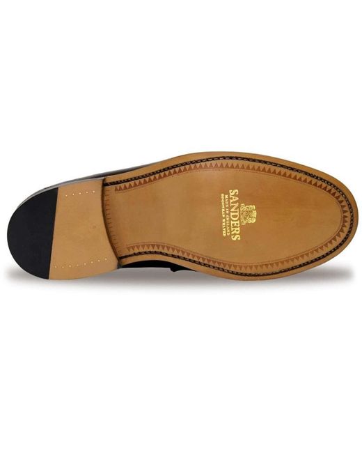 Sanders Black Aldwych Penny Loafers for men