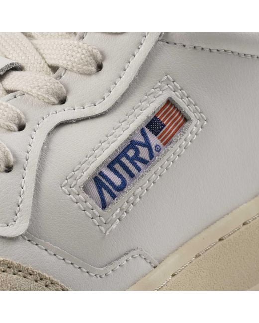Autry White Medalist Low Sneaker for men