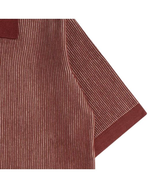 Far Afield Purple Velzy Helio Stripe Knit Shirt for men