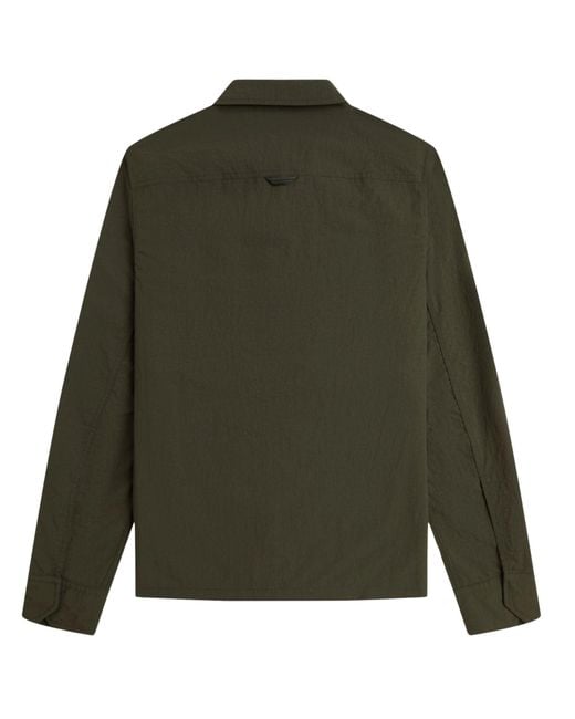 Fred Perry Green Ripstop Pocket Overshirt for men