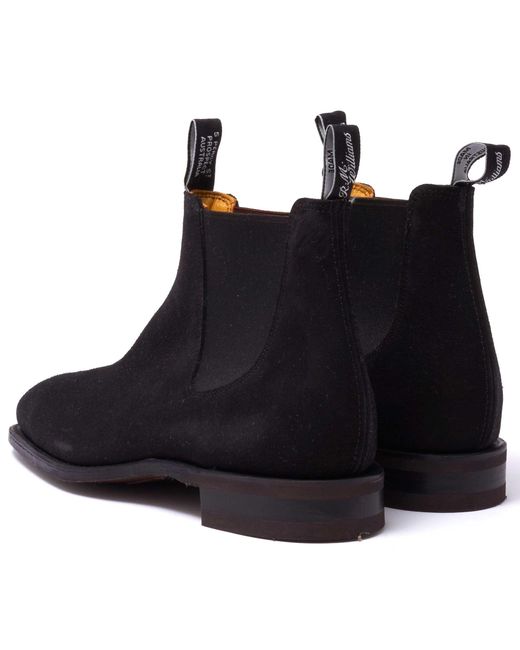 R.M.Williams Black Comfort Craftsman Chelsea Boots B543S Colour: Blac for men