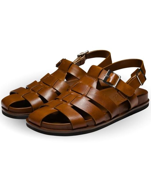 GRENSON Brown Quinton Sandals for men