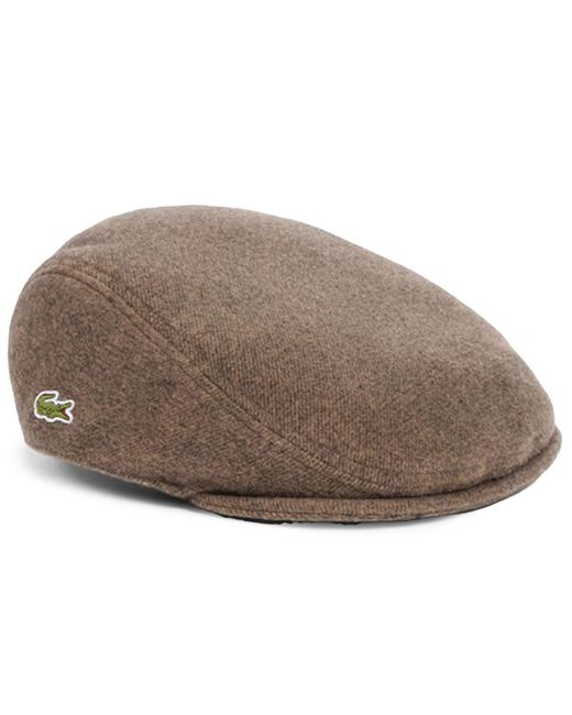 Lacoste Brown Wool Flat Cap for men