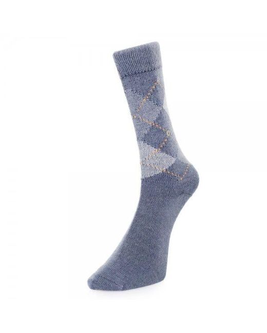 Burlington Synthetic Burlington Preston Argyle Blue Socks