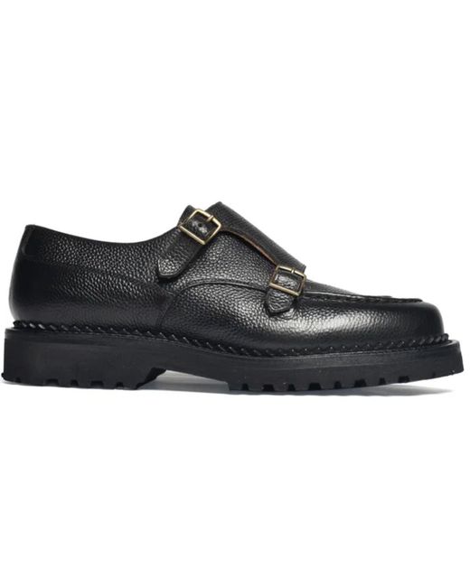 Yuketen Black Double Monk Strap for men