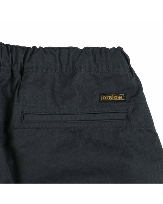 Orslow Blue New Yorker Shorts Cotton Poplin for men