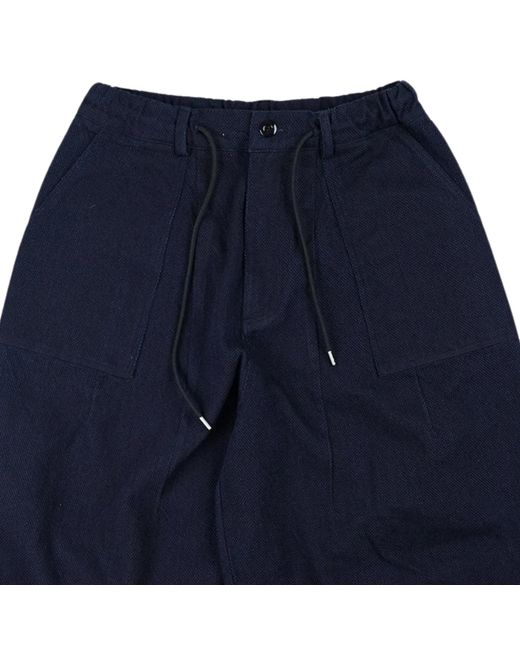 FRIZMWORKS Blue Sashiko Denim Balloon Pants for men