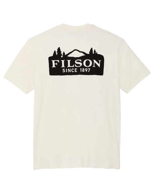 Filson White Scenic Graphic T-Shirt for men