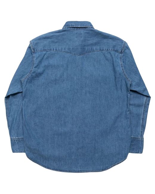 Orslow Blue Denim Western Shirt for men