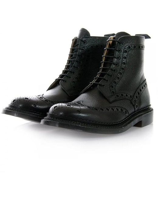 GRENSON Black Sebastian Leather Ankle Boots for men