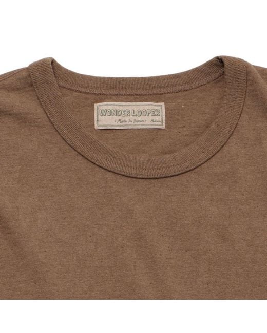 Wonder Looper Brown Foxfibre Tsuriami T-Shirt for men
