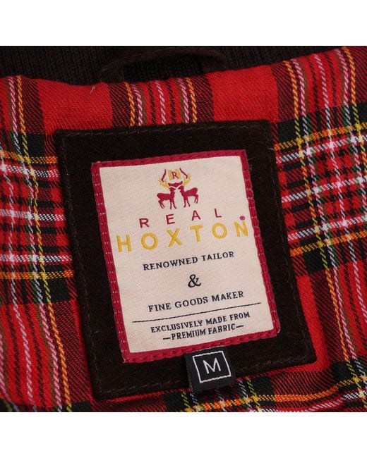 real hoxton Black Suede Harrington Jacket for men