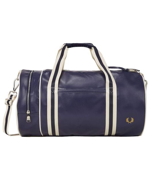 Fred Perry Blue Classic Barrel Bag for men
