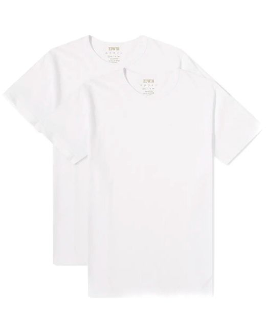 Edwin White Double Pack T-Shirt for men