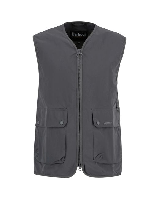 Barbour Gray Re-Engineered Flyweight Gilet for men