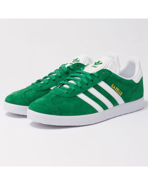Adidas Originals Gazelle Trainers Green/white/gold Metallic for men