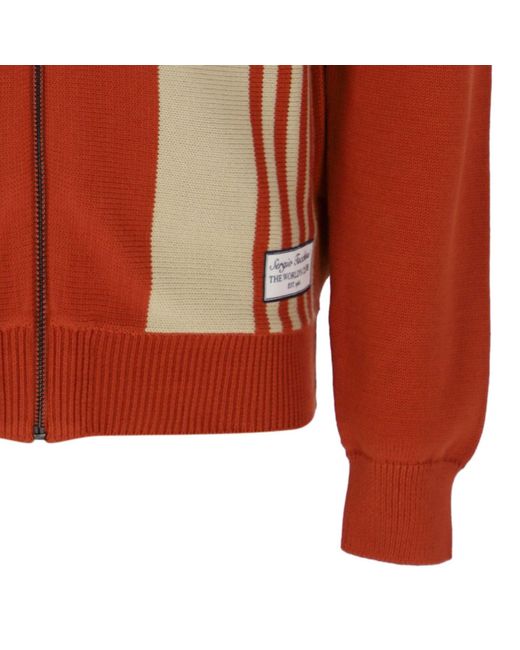 Sergio Tacchini Red Cipri Knit Cardigan for men