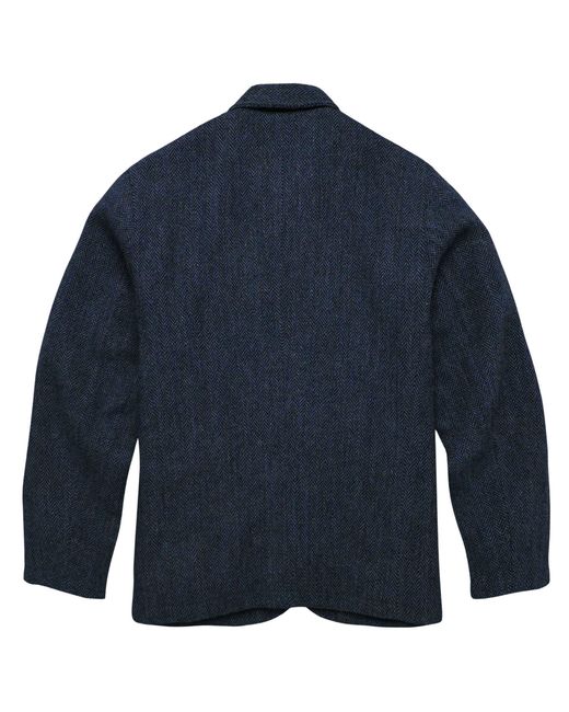 Universal Works Blue Harris Tweed Og Bakers Jacket for men