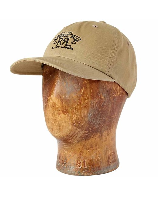 RRL Natural Rrl Ranch Logo Twill Ball Cap for men