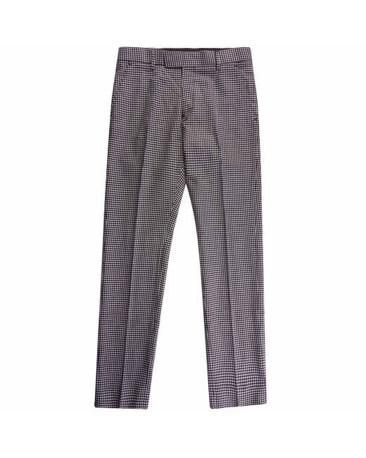 real hoxton Gray Dogtooth Trousers for men